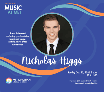 Music at Met presents Nick Higgs, baritone